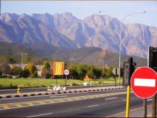 Sharp landscape contrast - we passed through a lot of country like this.